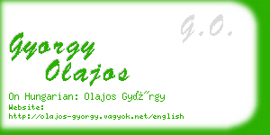 gyorgy olajos business card